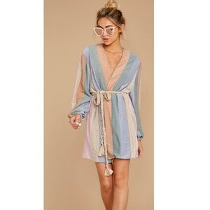 Multi color glitter rope wrap dress